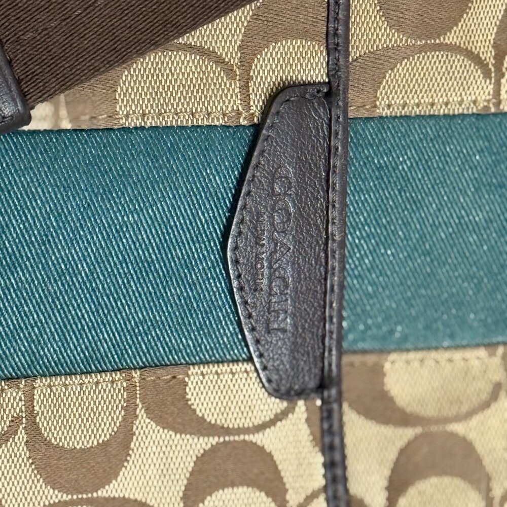 Coach Signature Stripe Jacquard Crossbody Bag - Picture 6 of 10